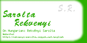 sarolta rekvenyi business card